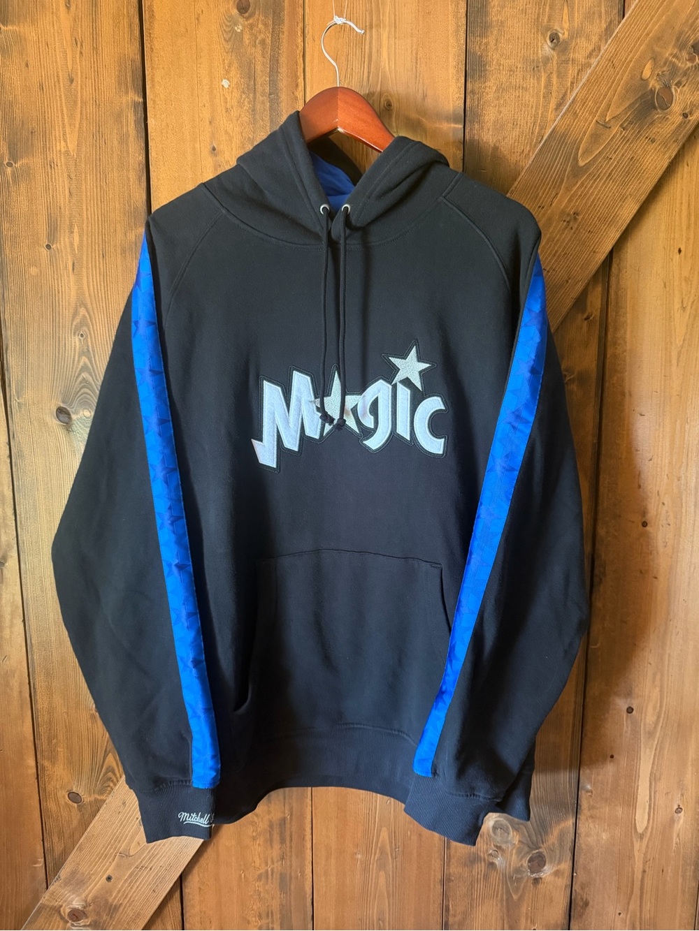 Mitchell & Ness Hardwood Classics Orlando Magic Black Hoodie- Men's L